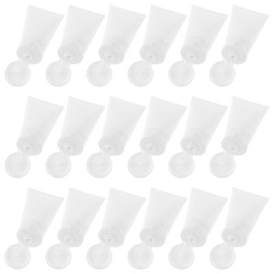 Beavorty 50pcs 30ml Refillable Plastic Squeeze Tubes with Flip Caps for Travel Cosmetics, Empty Liquid Bottles for Hand Lotion and Facial Cleanser, Leak-proof Small Travel Containers