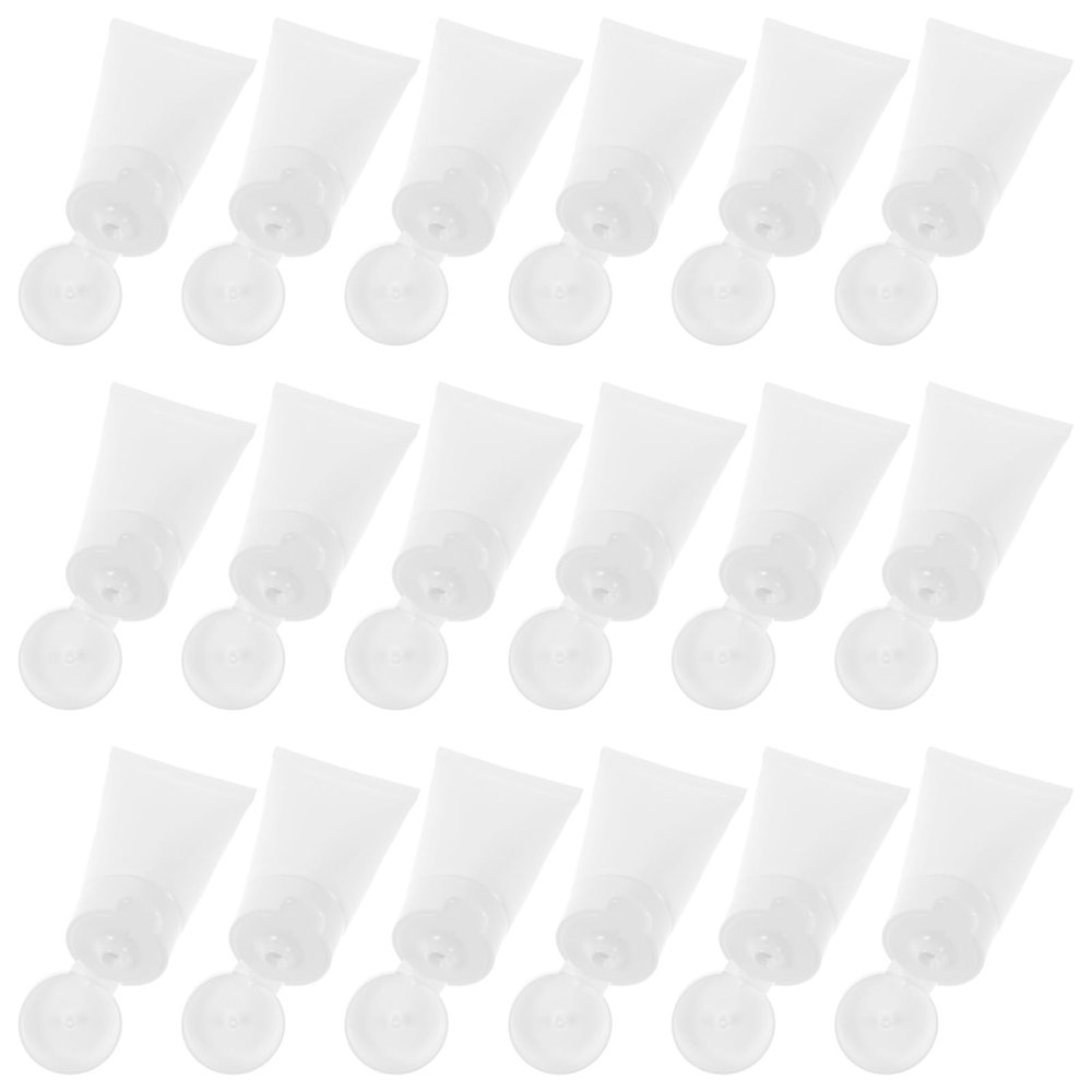 Beavorty 50pcs 30ml Refillable Plastic Squeeze Tubes with Flip Caps for Travel Cosmetics, Empty Liquid Bottles for Hand Lotion and Facial Cleanser, Leak-proof Small Travel Containers