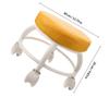 GRADENEVE Rolling Foot Stool with Universal Wheels, Low Pu Cushion Ottoman with Mute Casters, Compact Orange Salon and Home Massage Work Stool view 2