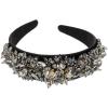 FENICAL Baroque Rhinestone Hairband for Women, Decorative Crystal-embellished Hair Hoop, Dark Gemstone Headband, Elegant Girl Hair Accessory for Parties and Daily Wear view 1