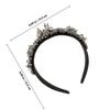 FENICAL Baroque Rhinestone Hairband for Women, Decorative Crystal-embellished Hair Hoop, Dark Gemstone Headband, Elegant Girl Hair Accessory for Parties and Daily Wear view 2
