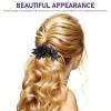 LOORGVEL 4pcs French Style Duckbill Hair Clips for Thick Hair Rhinestone Non-slip Large Bobby Clips for Women Wedding and Updo Styling view 3