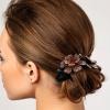 LOORGVEL 4pcs French Style Duckbill Hair Clips for Thick Hair Rhinestone Non-slip Large Bobby Clips for Women Wedding and Updo Styling view 4