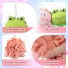 2Pcs Toddler Kids Shower Loofah Sponges, Mesh Bath Exfoliating Body Scrubber with Hanging Rope view 3