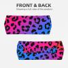 Nuzjahu Neon Rainbow Gradient Leopard Print Headbands for Women Non Slip Elastic Hair Bands Soft Fabric Fashion Head Bands for Washing Face, Makeup, Workout, Spa, Running view 2