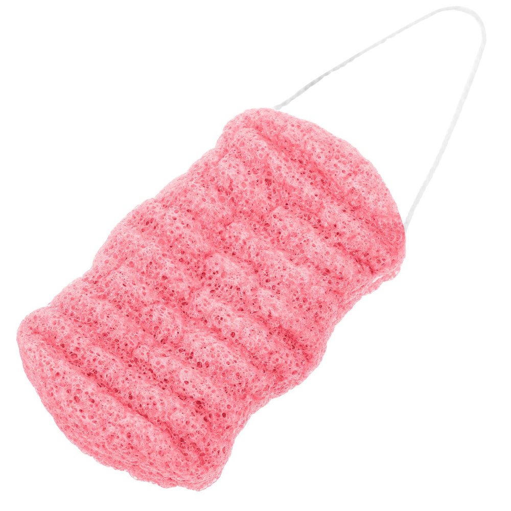 CALLARON Red Konjac Bath Sponge Exfoliating Body Brush Shower Back Scrubber Soft Foam Scrubber for Deep Cleansing and Gentle Skin Care