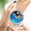 Ocean Tropical Fish Coral Makeup Mirror Fashion Double Sided Pocket Mirror Small Compact Travel Mirror Cute Round Folding Mirror for Purse Women Birthday Valentine's Day view 4