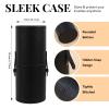 MAANGE 30 Pcs Professional Makeup Brush Set with Travel Case Kabuki, Foundation, Powder, Blush,Blending& Eyeshadow Brushes, Labeled for Gift-Ready Box,Black Coffee view 3