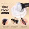 MAANGE 30 Pcs Professional Makeup Brush Set with Travel Case Kabuki, Foundation, Powder, Blush,Blending& Eyeshadow Brushes, Labeled for Gift-Ready Box,Black Coffee view 4