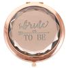 VINTORKY Rose Gold Double-Sided Mini Compact Mirror for Purse, Small Pocket Mirror for Women, Bride to Be Bridesmaid Wedding Bachelorette Party view 1