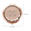 VINTORKY Rose Gold Double-Sided Mini Compact Mirror for Purse, Small Pocket Mirror for Women, Bride to Be Bridesmaid Wedding Bachelorette Party view 2