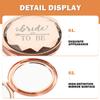 VINTORKY Rose Gold Double-Sided Mini Compact Mirror for Purse, Small Pocket Mirror for Women, Bride to Be Bridesmaid Wedding Bachelorette Party view 3