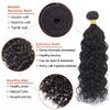Human Hair Bundles Water Wave Bundles 30 32 34 Inch Unprocessed Brazilian Virgin Wet and Wavy Hair Natural Black 3 Bundle Human Hair Extensions 150g view 3