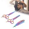 Professional Hair Cutting Scissors Set, Stainless Steel Hairdressing Scissors with Ergonomic Handle, Salon Barber Scissors Kit with Storage Bag for Home and Salon Use view 2