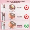 gurelax Gen 3 Replacement Heads for Flawless Finishing Touch Facial Hair Removal, Painless Replacement Blades for Face Flannel Bag 4pcs(Just fit for Gen3 Device) view 2
