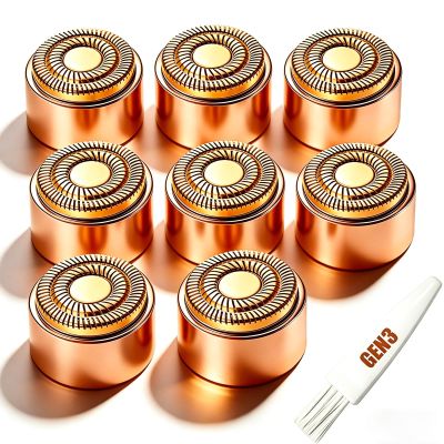 Head Shavers for Finishing Touch Flawless Gen 3 Replacement Heads, Rose Gold, 8-Pack
