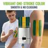 3-Color Face Paint Stick, Soccer Game Day Cheering Makeup, Long-Lasting Sweatproof Sports Face Paint, Easy-Wash Kid-Friendly for Adults & Kids (Green Yellow Green) view 3