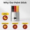 3-Color Face Paint Stick, Soccer Game Day Cheering Makeup, Long-Lasting Sweatproof Sports Face Paint, Easy-Wash Kid-Friendly for Adults & Kids (Black Red Yellow) view 2