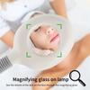 2 in 1 Facial Steamer with 3X Magnifying Lamp, Aromatherapy Face Spa Mist Steamer for Home & Beauty Salon, Adjustable Height Rolling Skin Care Humidifier, White view 4
