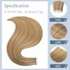 P27/613 Blonde Tape in Extensions Human Hair 24 Inch Highlight Blonde Straight Tape in Seamless Extensions Real Human Hair Skin Weft Seamless Invisible Unprocessed Virgin Remy Hair 45g 10 Pcs view 3