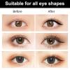 MylingKorm 2-in-1 Winged Eyeliner Stamp with Precision Tip, Waterproof & Smudge-proof Eye Definer, Dual-ended Wing Stamp for Symmetrical Cat Eye Look, Quick-drying Matte Finish (Black) view 3
