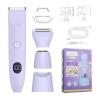 Wet and Dry Electric Shaver Device with Digital Display 3-in-1,Fast Easy Gentle Grooming Suitable for Men's and Women's Legs & Body (Purple) view 1