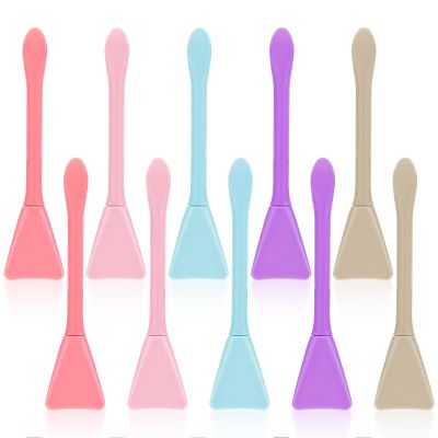 10PCS Silicone Face Mask Brushes, Silicone Facial Mud Applicator Clay Tools Face Cream Applicator Skincare Spatula Spa Makeup Tools for Sleeping Mask, Mud Mask