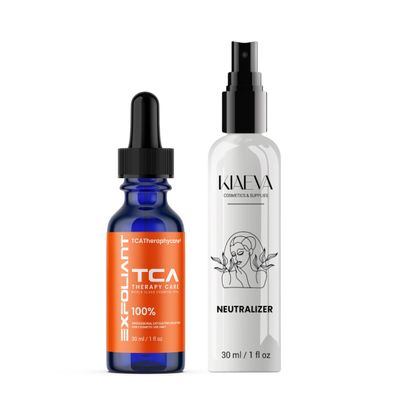 TCATherapyCare TCATherapyCare 100% Exfoliating Gel Skin Clarifying Cosmetic Treatment 1 oz (30 mL) with Neutralizer 100ml
