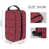 GuoChe Makeup Bag Lightweight durables Twill Fabric for Travel Christmas Maroon Candy Canes Gifts Holly view 4