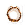 VILLCASE 2 Pcs Animal Ears Face Wash Headbands for Women, Soft Plush Makeup Hair Wraps with Tiger Print, Skincare Headbands for Facial Cleansing and Spa Use view 2