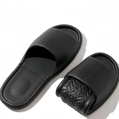 LUNASCULP Shower Shoes Travel Foldable Portable Non Slip Slippers for Hotel Guests Swimming Spa Unisex Men Women Lightweight EVA Bathroom Slides Quick Drying Water Resistant Footwear