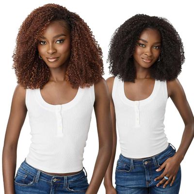 Outre Quick Weave Synthetic Half Wig - Sela (OFF BLACK 1B)