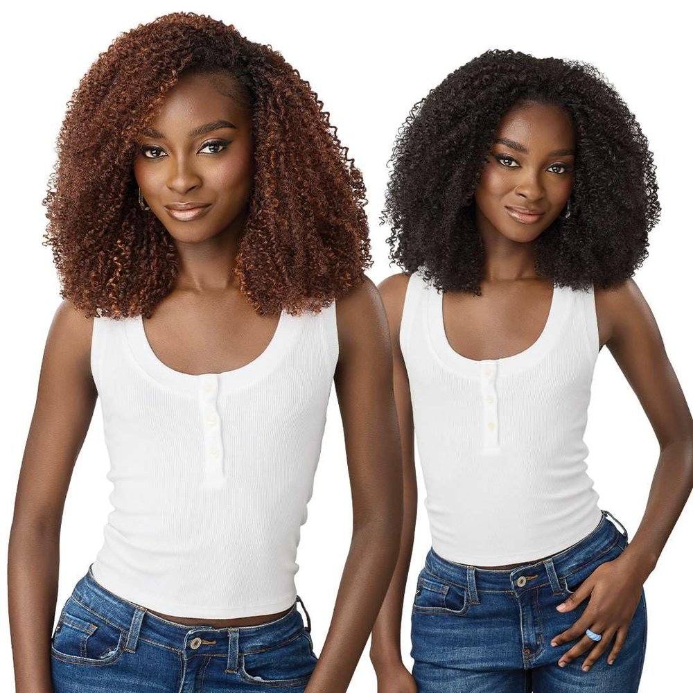 Outre Quick Weave Synthetic Half Wig - Sela (OFF BLACK 1B)