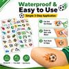 108 PCS Soccer Temporary Tattoos for Kids, 9 Sheets Easy-Cut Soccer Ball Tattoo Stickers, Sports Birthday Party Favors, Team Game Day Goodie Bags for Boys Girls view 3