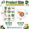 108 PCS Soccer Temporary Tattoos for Kids, 9 Sheets Easy-Cut Soccer Ball Tattoo Stickers, Sports Birthday Party Favors, Team Game Day Goodie Bags for Boys Girls view 4