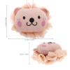 WRITWAA Cartoon Lion Bath Scrubber Pink 2-in-1 Exfoliating Shower Loofah Body Scrubber Bath Pouf for Men Women Daily Shower Bathing view 2