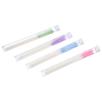 FOYTOKI Ear Piercing Cleaning Floss 60pcs (green, Blue, Purple, Rose Red) Piercing Cleaner Thread for Ear Hole Care and Odor Removal Aftercare for Women Men