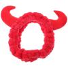 LOORGVEL Plush Spa Facial Headband Devil Horn Red for Women Hair view 1