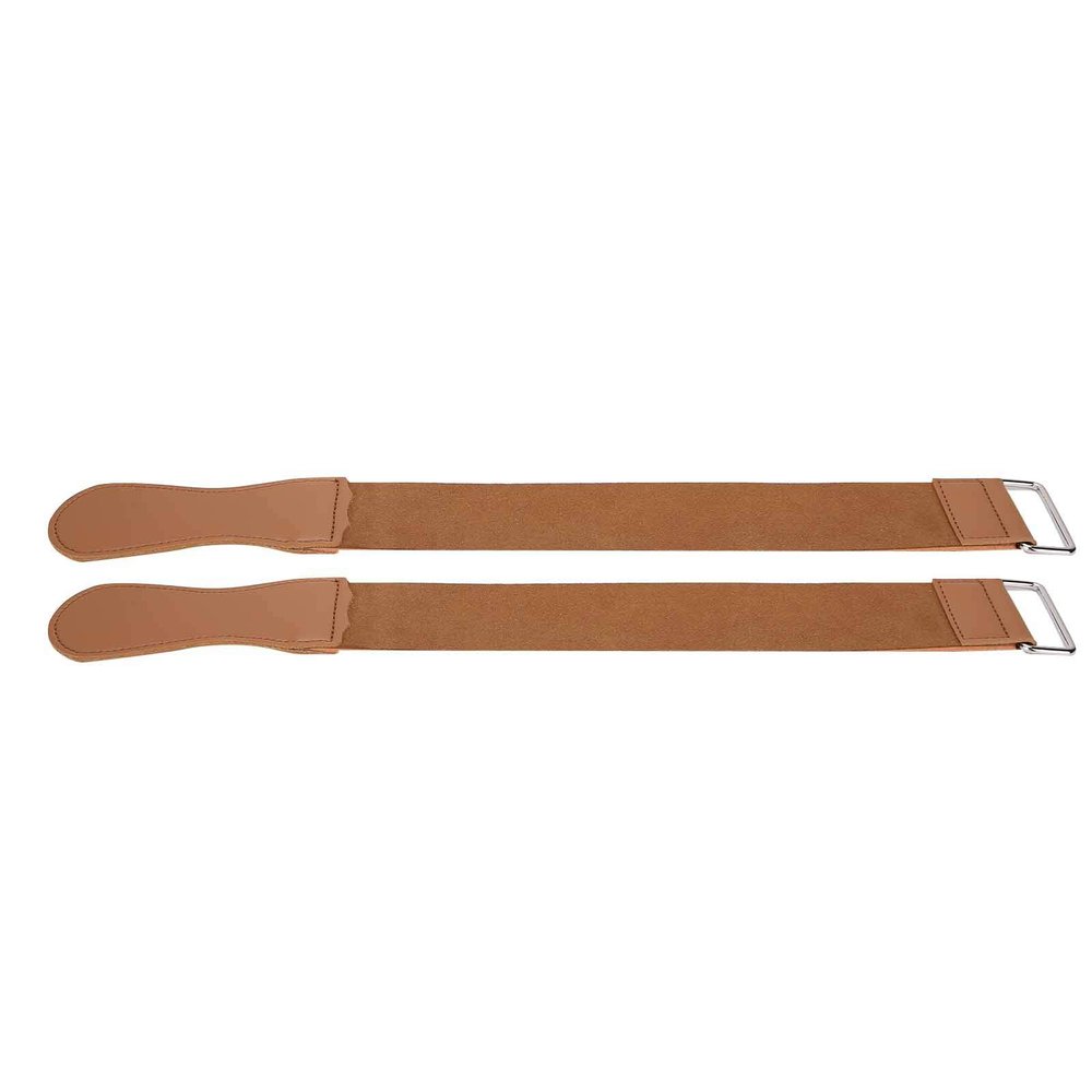 Yinhing 2pcs Straight Strop, Dual Purpose Cowhide Leather with Hook Design for Sharpening and Polishing