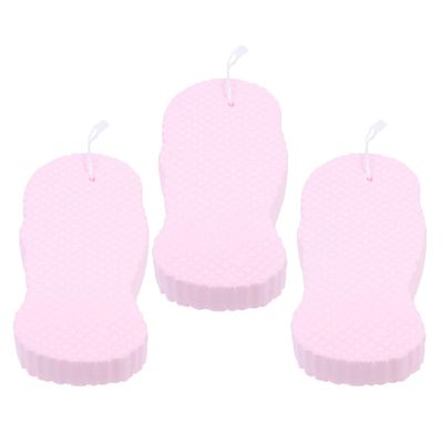 LRXIYODE 3pcs Bathing Sponges Pink Supple Shower Sponge Exfoliating Scrubber Soft Body Cleaning for Bath Supplies