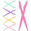 LIFKOME 10pcs Manual Eyebrow Razors Portable Eyebrow Shaping Tools with Safety Cover for Women Facial Hair Removal and Precision Trimming Random Color view 1