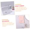 Abaodam 2pcs Super Absorbent Coral Fleece Hair Dry Towels with Cartoon Bear and Rabbit Design Quick Dry Hair Wrap Turbans for Women Soft Pink and Grey for Bath and Shower view 3