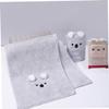 Abaodam 2pcs Super Absorbent Coral Fleece Hair Dry Towels with Cartoon Bear and Rabbit Design Quick Dry Hair Wrap Turbans for Women Soft Pink and Grey for Bath and Shower view 4