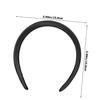 TOGEVAL Satin Padded Sponge Headband Wide Non-slip Thin Black Hairband for Women Fashion Hair Accessories view 2