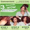 KLAIYI Reddish Brown Afro Kinky Curly Glueless Precut 7x5HD Lace Front Wigs Human Hair Bye Bye Knots Pre Plucked Bleached Pre Everything 3S Ready to Wear and Go Beginner Wig with Baby Hair 180% 16Inch view 4