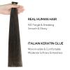 Twigoal 16 Inch Dark Brown I Tip Human Hair Extensions - Pre-Bonded Hot Fusion Keratin Straight Premium Quality view 4
