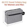 48 Pcs Travel Toiletry Bag for Men Women Bulk Large Water Resistant Shaving Bag Hanging Cosmetic Bag Makeup Travel Pouch Foldable Toiletry Organizer Dad Gift Graduation (48, Navy blue) view 2