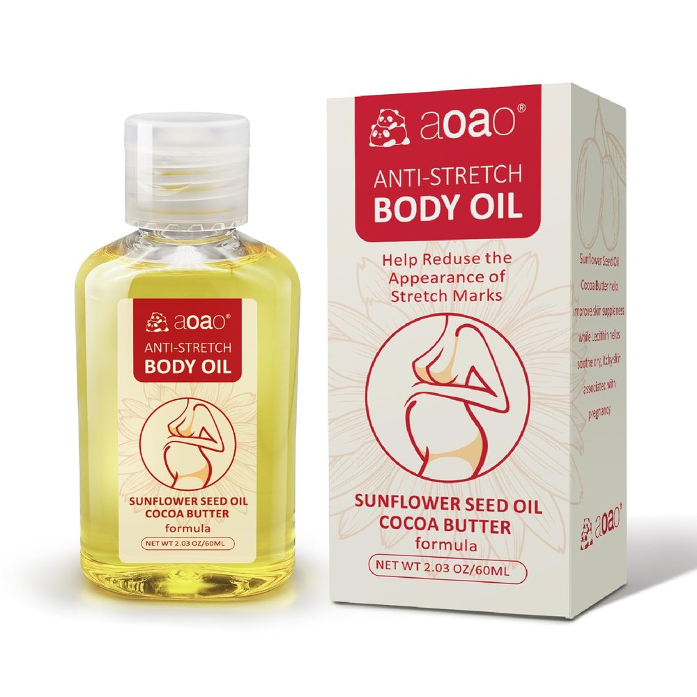 Stretch Mark Oil for Pregnancy Massages Body & Reduces Scar Appearance, Removes Stretch Mark Prevention, Prenatal & Postnatal Tummy Skin Care, Firming Skin Elasticity for Maternity, 2.03oz(1Pack)