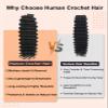 Deep Wave Miracle Knots Feather Crochet Human Hair 14 Inch Natural Black view 2