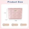 RSRSLEII Quilted Cotton Seashell Makeup bag, Travel Toiletry Bag, Pink view 2